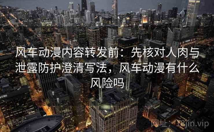 风车动漫内容转发前：先核对人肉与泄露防护澄清写法，风车动漫有什么风险吗
