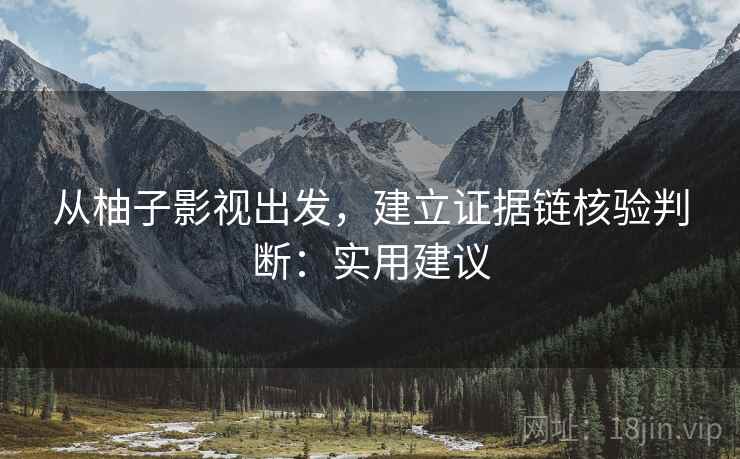 从柚子影视出发,建立证据链核验判断:实用建议 从柚子影视出发,建立证据链核验判断:实用建议