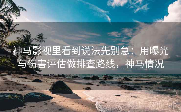 神马影视里看到说法先别急:用曝光与伤害评估做排查路线,神马情况 神马影视里看到说法先别急:用曝光与伤害评估做排查路线,神马情况