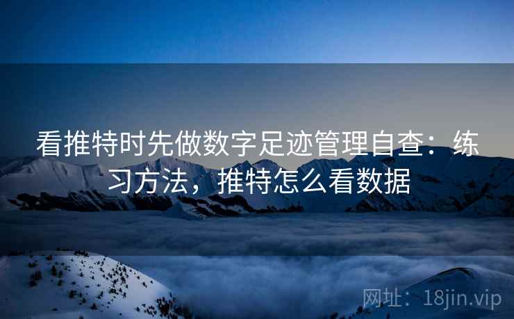 看推特时先做数字足迹管理自查:练习方法,推特怎么看数据 看推特时先做数字足迹管理自查:练习方法,推特怎么看数据