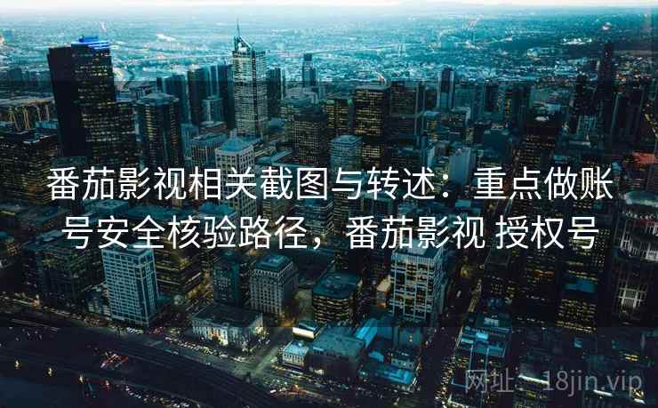 番茄影视相关截图与转述：重点做账号安全核验路径，番茄影视 授权号