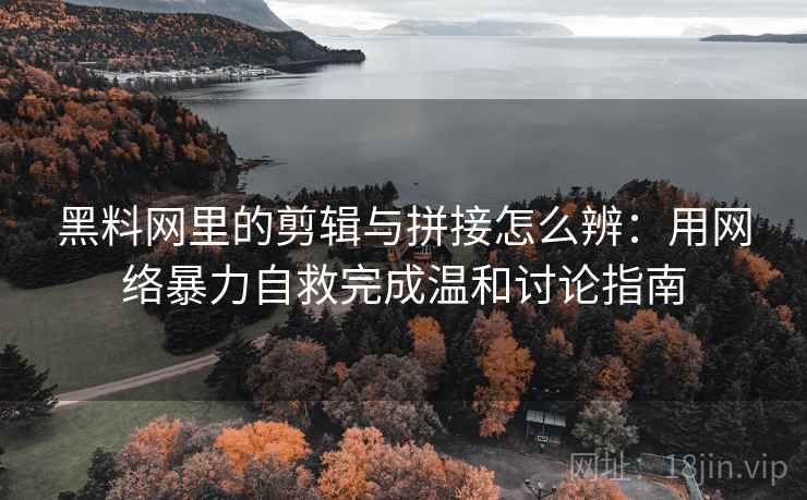 黑料网里的剪辑与拼接怎么辨：用网络暴力自救完成温和讨论指南